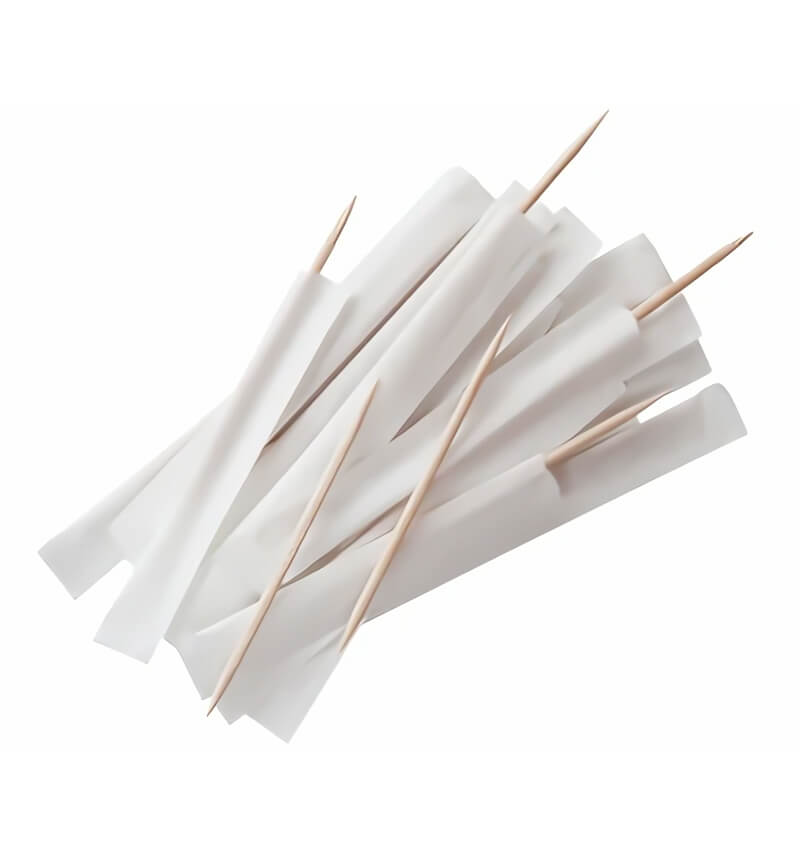 Wooden Toothpicks Individually Paper Wrapped 1000 Pack