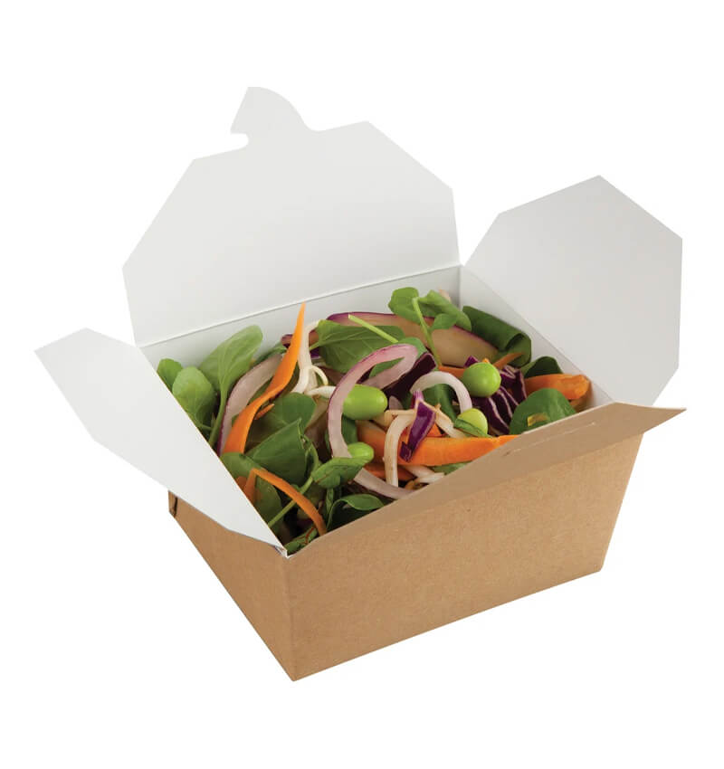 Colpac Microwaveable Kraft Cardboard Takeaway Containers 1950ml 216 x 156 x 63.5mm 200 Pack