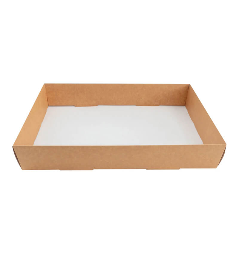 Colpac Kraft Medium Platter Base 402 x 260 x 82.5mm 25 Pack