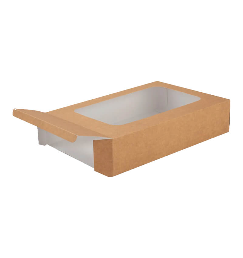 Colpac Kraft Medium Platter Sleeve With Window 402 x 260 x 82.5mm 25 Pack