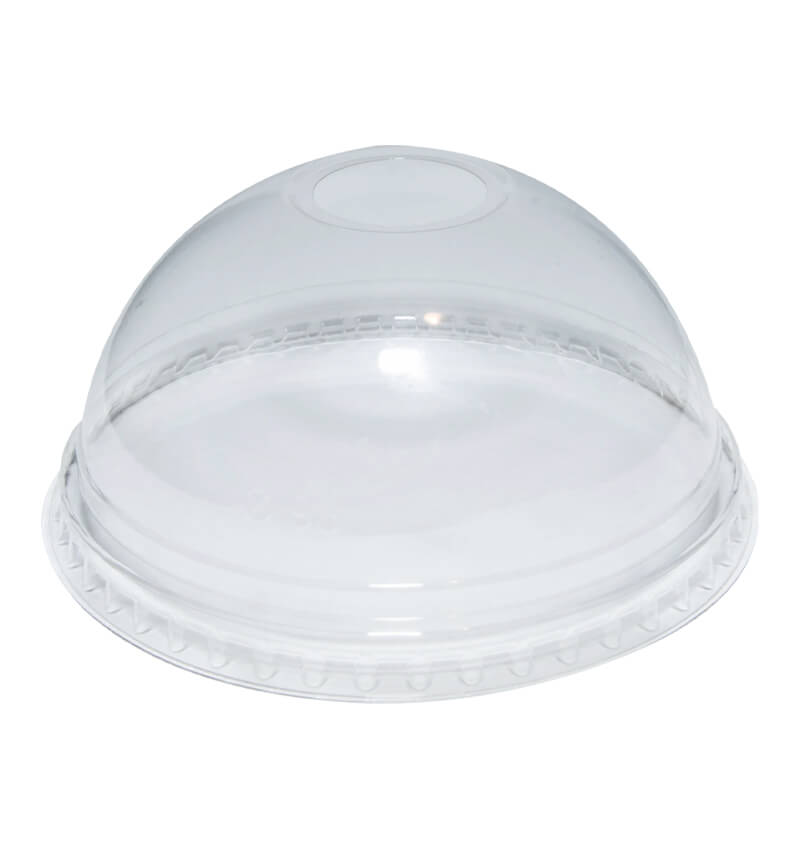 RPET Domed Lid With No Hole For 16oz Clear Cold Cup 1000 Pack