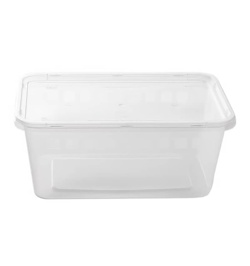 Recyclable Microwaveable Container and Lid 1000cc 250 Pack