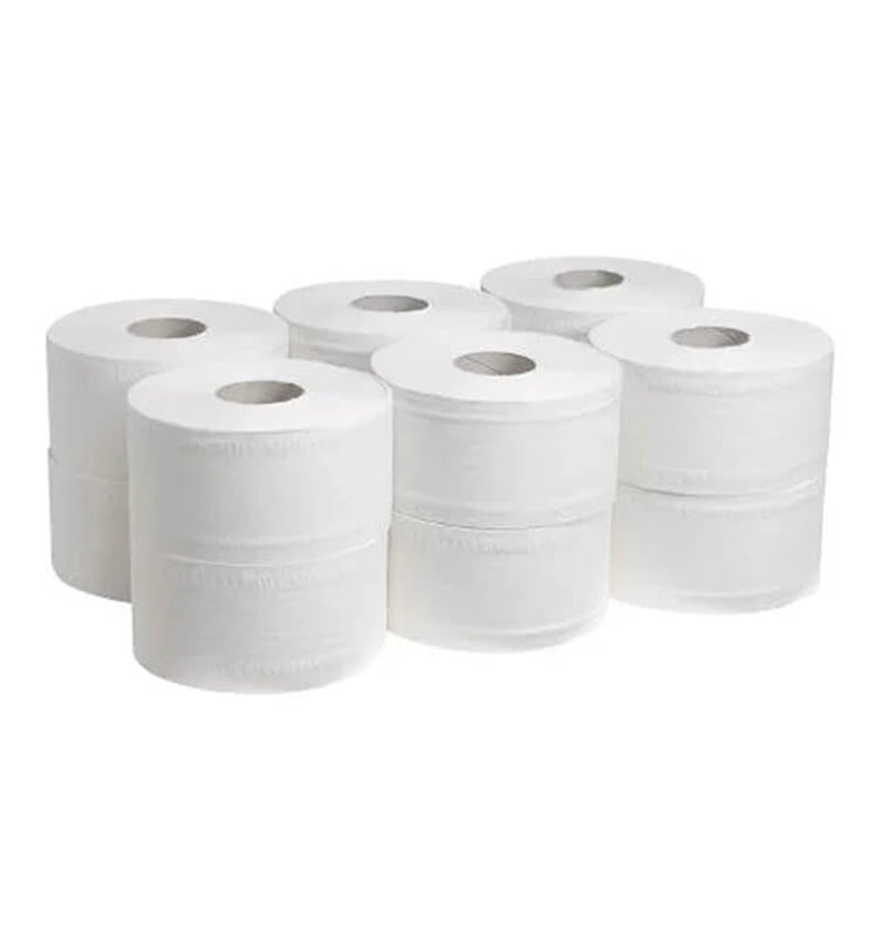 Mini Jumbo Toilet Roll 3 Inch 150m 12 Pack