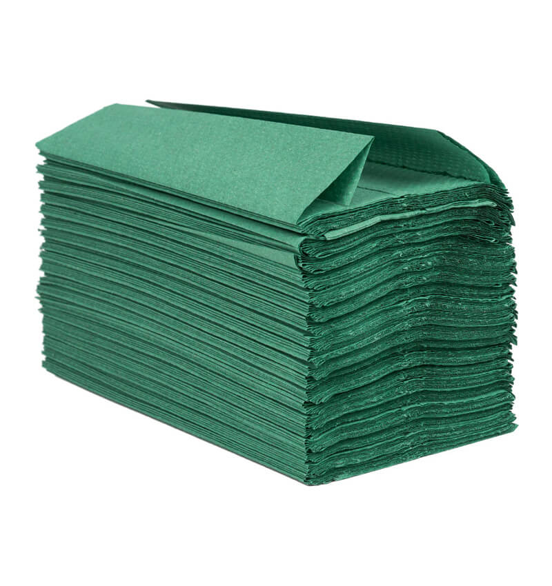 C Fold Green 1 Ply Hand Towel 2880 Pack