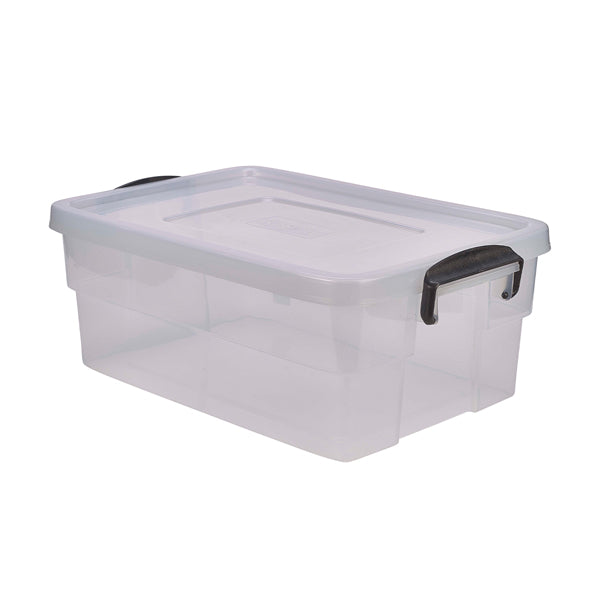 Storage Box 38L W/ Clip Handles 4 Pack