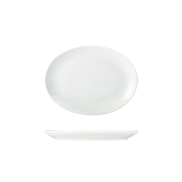 Genware Porcelain Oval Plate 21cm/8.25" 6 Pack