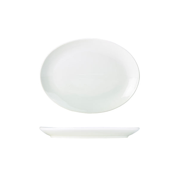 Genware Porcelain Oval Plate 24cm/9.5" 6 Pack