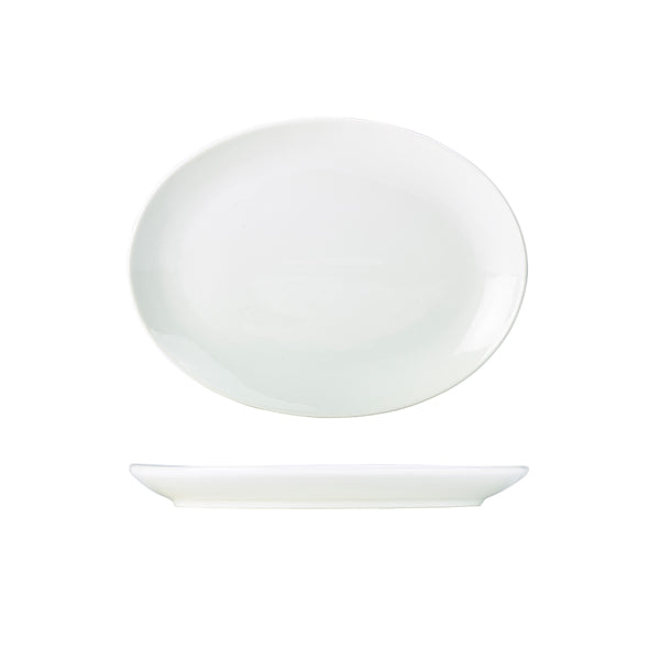 Genware Porcelain Oval Plate 28cm/11" 6 Pack