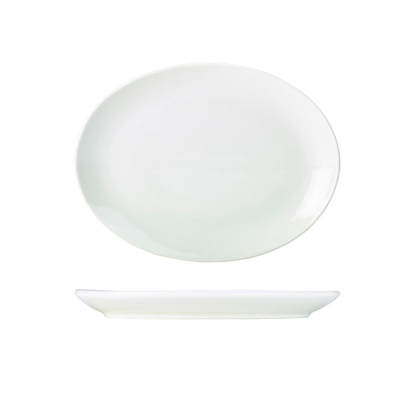 Genware Porcelain Oval Plate 31cm/12.25" 6 Pack