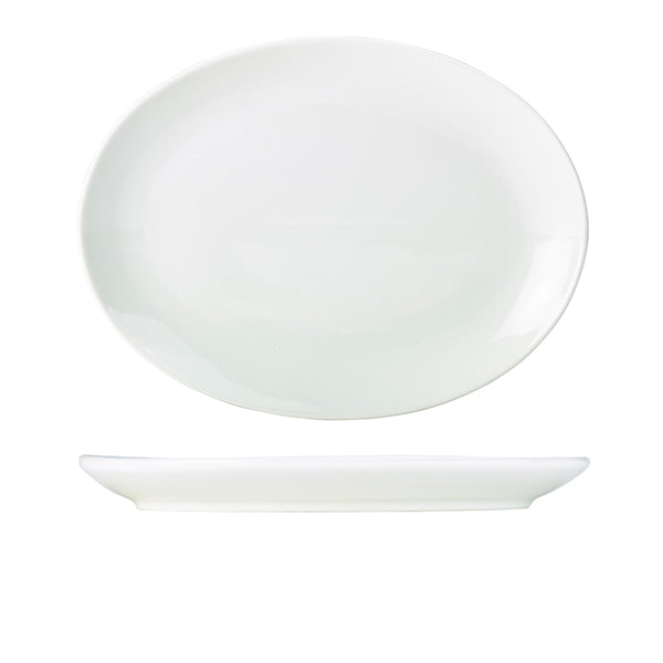 Genware Porcelain Oval Plate 36cm/14" 6 Pack