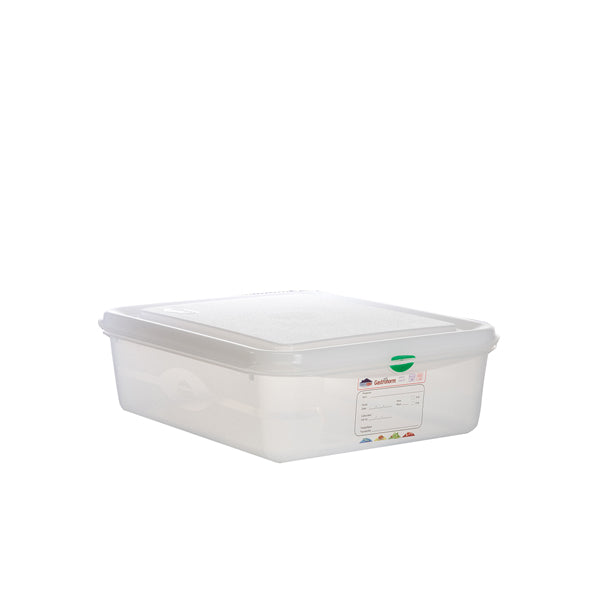 GN Storage Container 1/2 100mm Deep 6.5L 6 Pack