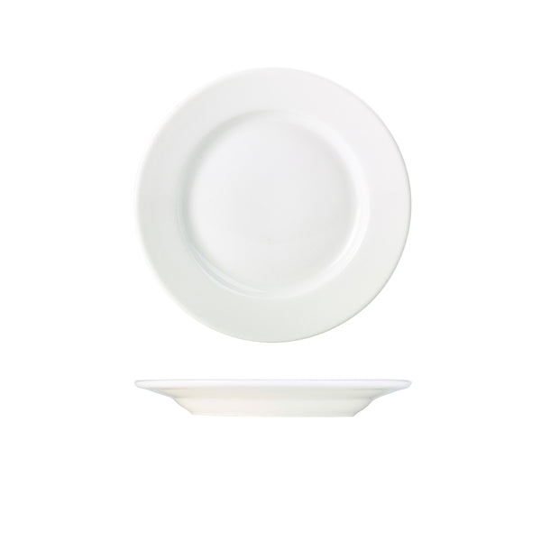 Genware Porcelain Classic Winged Plate 21cm/8.25" 6 Pack