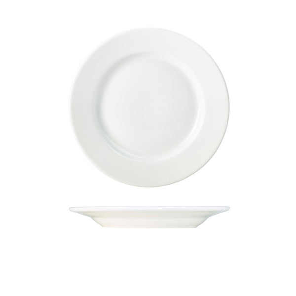 Genware Porcelain Classic Winged Plate 23cm/9" 6 Pack