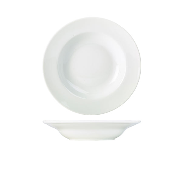 Genware Porcelain Soup Plate/Pasta Dish 23cm/9" 6 Pack