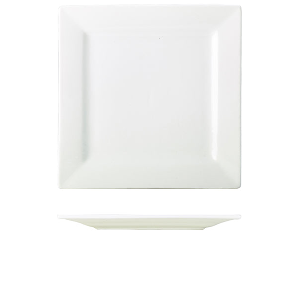 Genware Porcelain Square Plate 30cm/12" 6 Pack