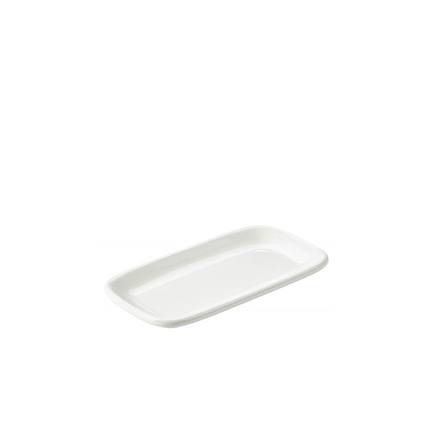 Genware Porcelain Rounded Rectangular Plate 19.5 x 10cm/7.75 x 4" 6 Pack