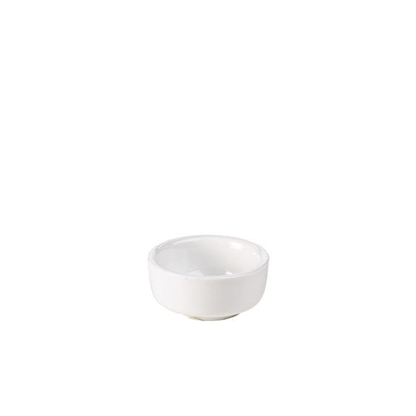 Genware Porcelain Butter Pat 6.5cm/2.5" 12 Pack