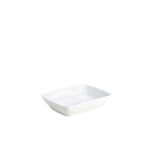 Genware Porcelain Rectangular Dish 16 x 12cm/6.25 x 4.75" 6 Pack