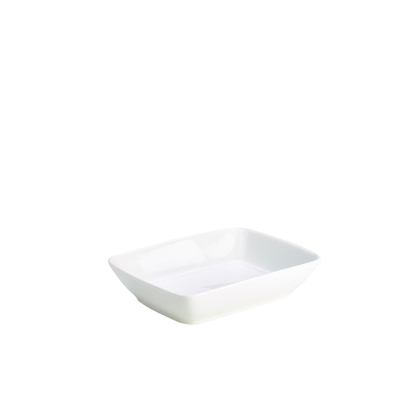 Genware Porcelain Rectangular Dish 19 x 14.5cm/7.5 x 5.75" 6 Pack