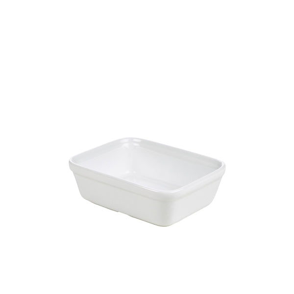 Genware Porcelain Rectangular Pie Dish 15.5x11.5cm/6 x 4.5" 12 Pack