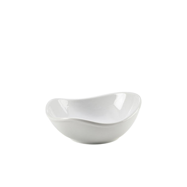 Genware Porcelain Organic Triangular Bowl 15cm/6" 6 Pack