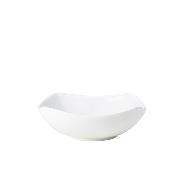 Genware Porcelain Rounded Square Bowl 20cm/7.75" 6 Pack