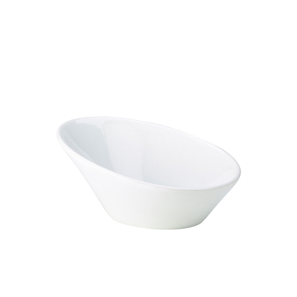 Genware Porcelain Oval Sloping Bowl 21cm/8.25" 6 Pack