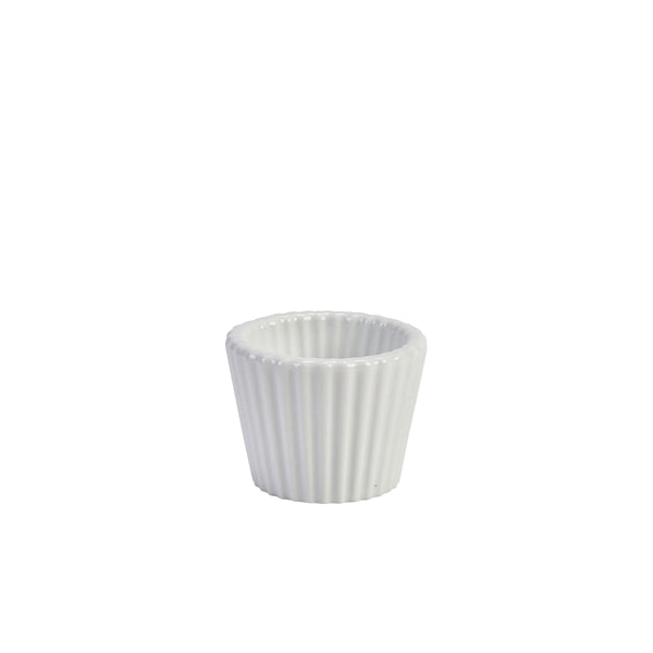 Genware Porcelain Fluted Ramekin 5.8cm/2.25" 12 Pack