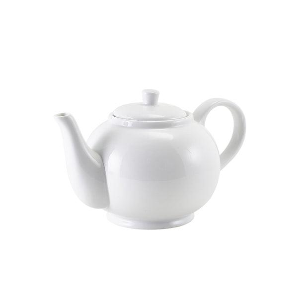 Genware Porcelain Teapot with Infuser 45cl/15.75oz 6 Pack