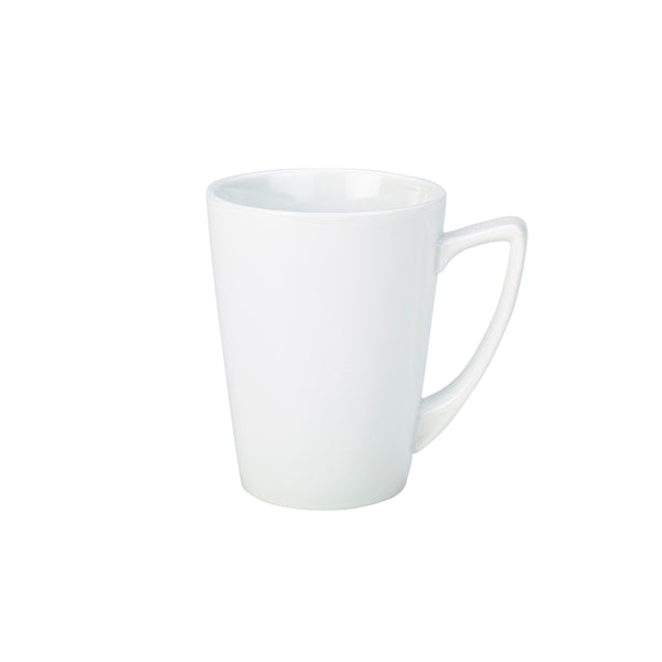 Genware Porcelain Angled Handled Mug 35cl/12.25oz 6 Pack