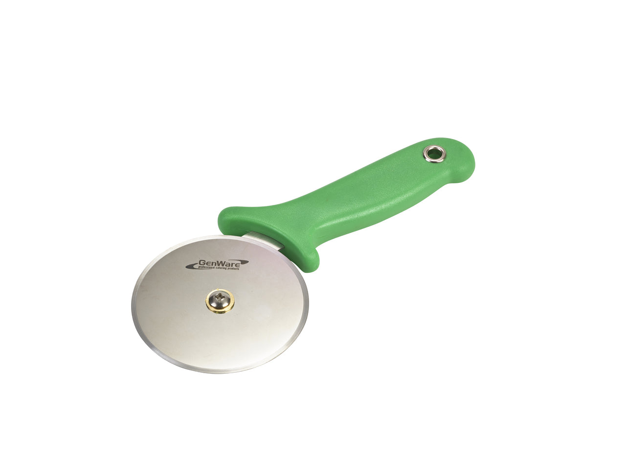 Genware Pizza Cutter Green Handle