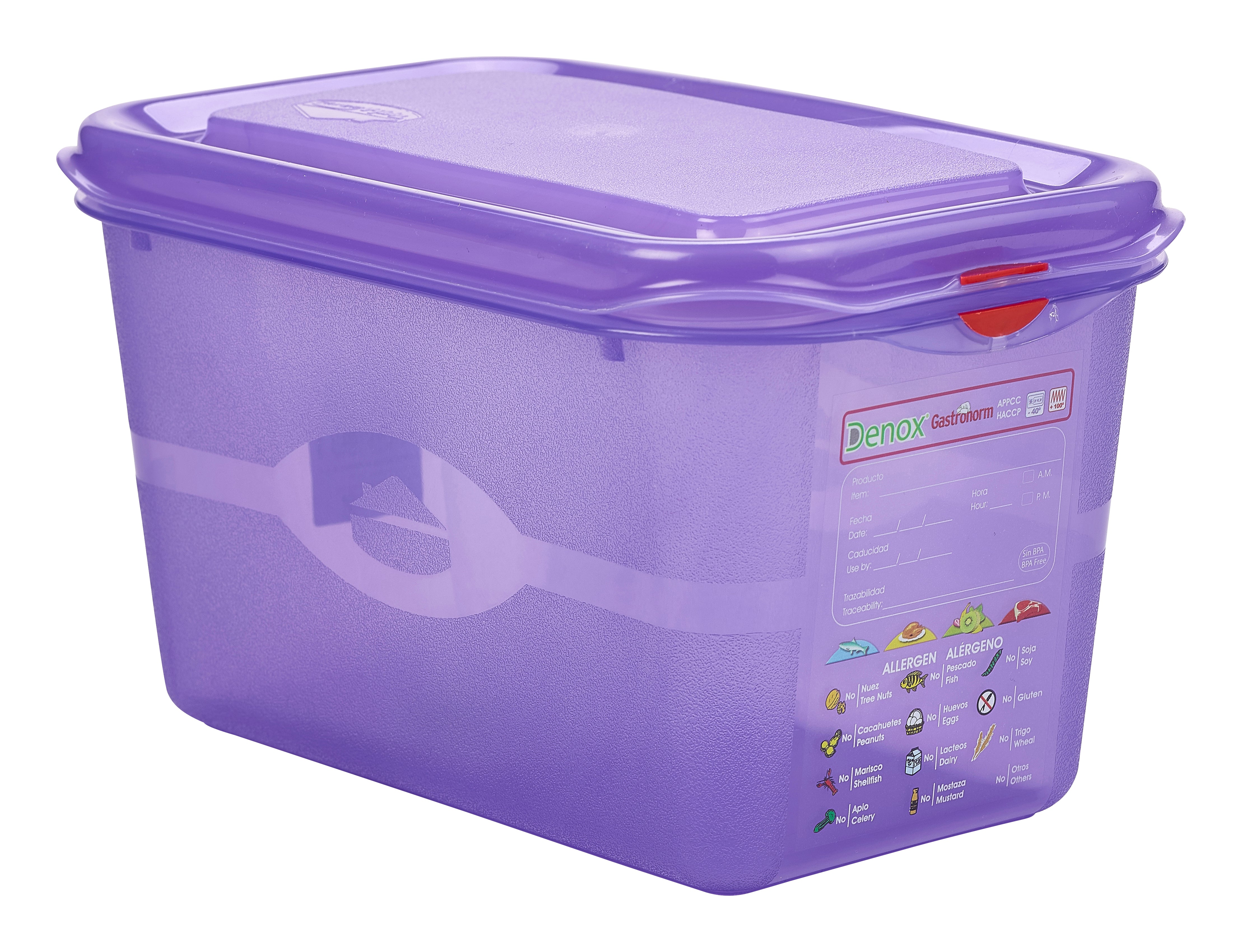 Allergen GN Storage Container 1/4 150mm Deep 4.3L 6 Pack