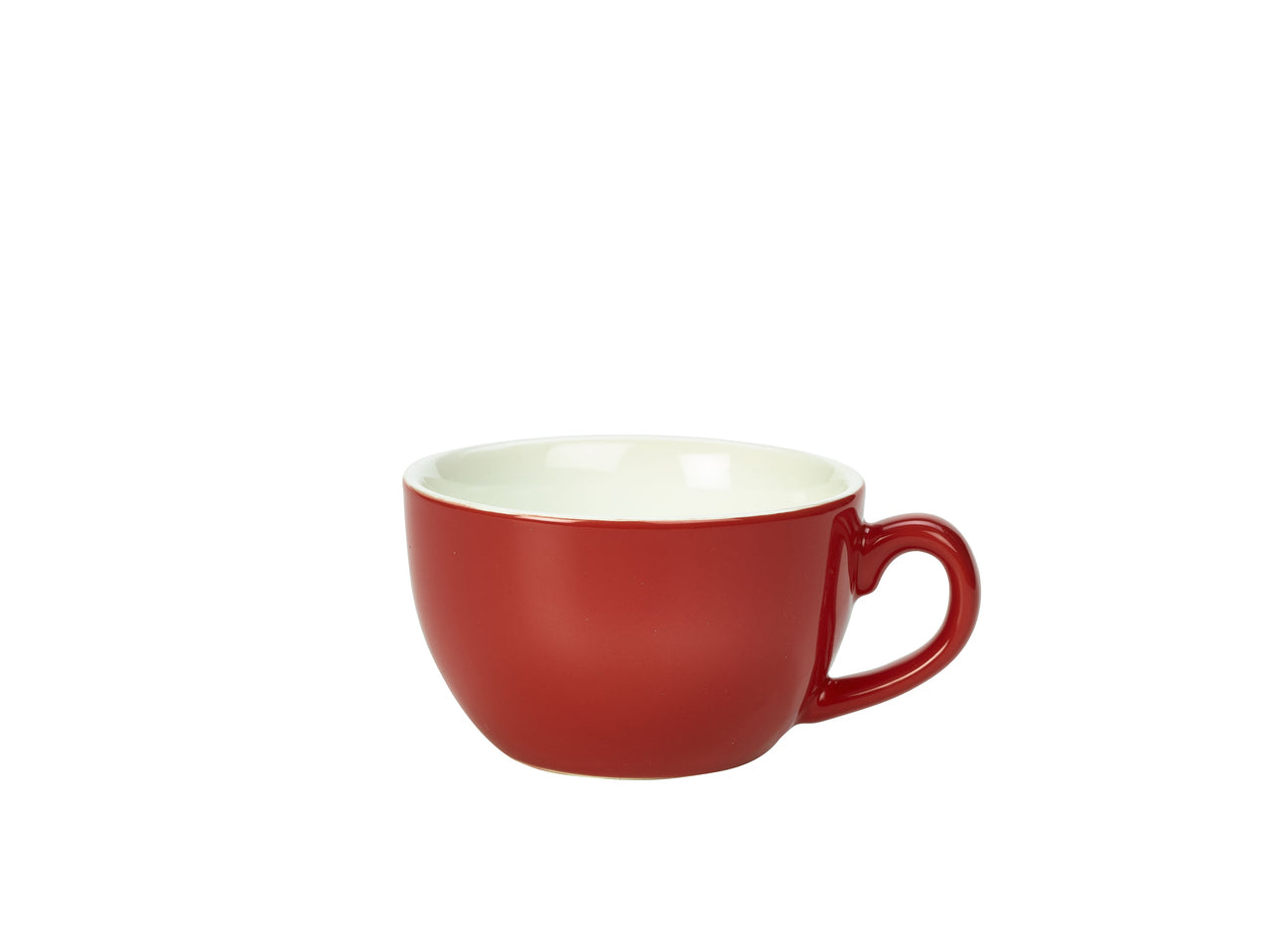 Genware Porcelain Red Bowl Shaped Cup 25cl/8.75oz 6 Pack