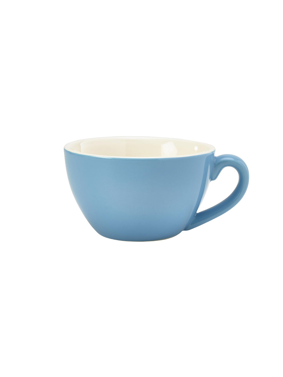 Genware Porcelain Blue Bowl Shaped Cup 34cl/12oz 6 Pack