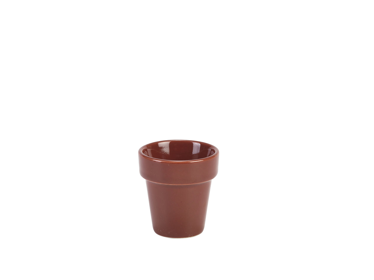 Genware Porcelain Plant Pot 5.5 x 5.8cm /2.1 x 2.25" 6 Pack