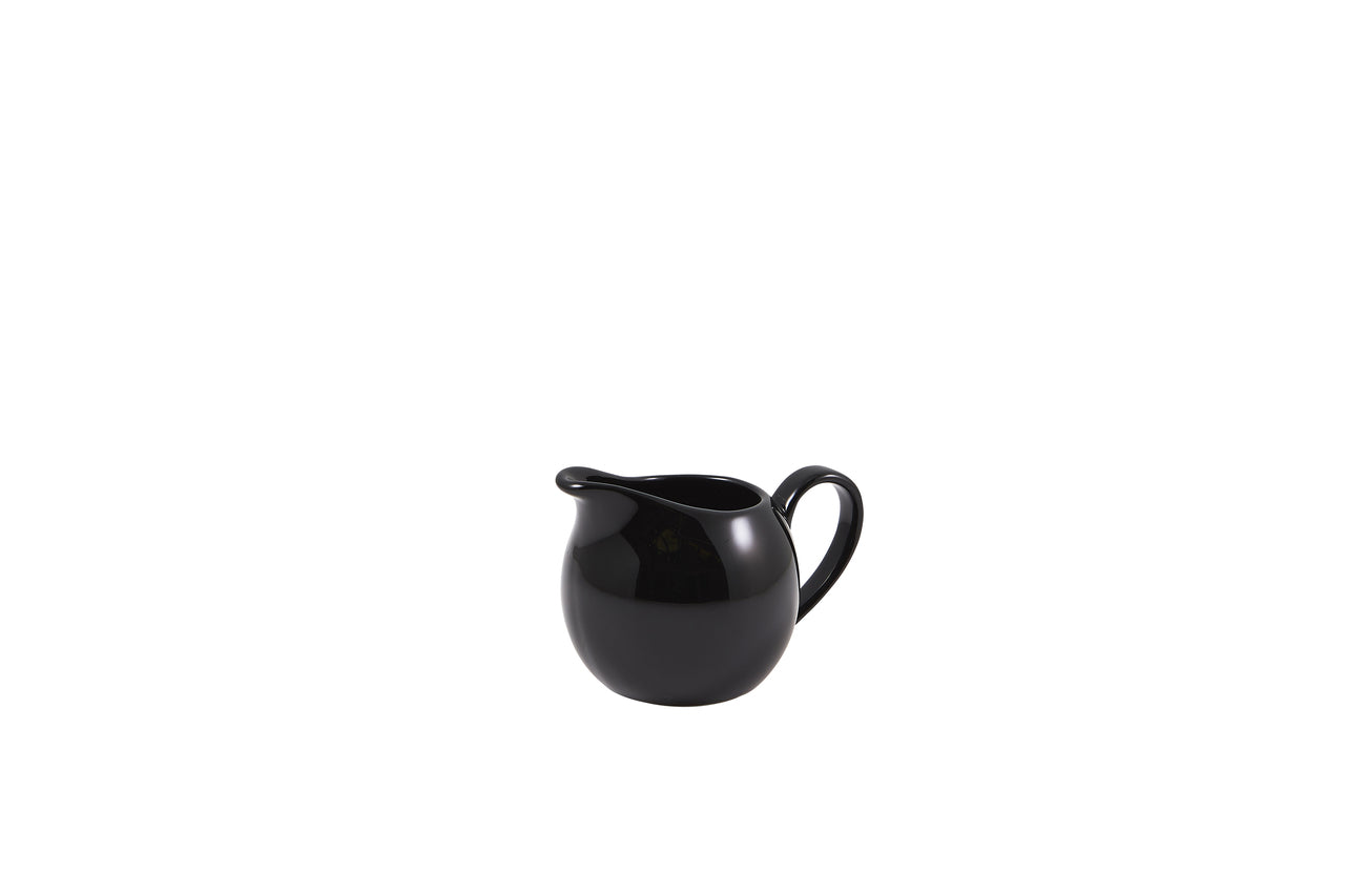 Genware Porcelain Black Jug 14cl/5oz 6 Pack