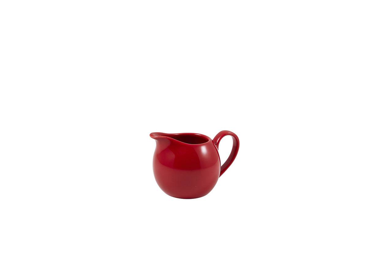 Genware Porcelain Red Jug 14cl/5oz 6 Pack