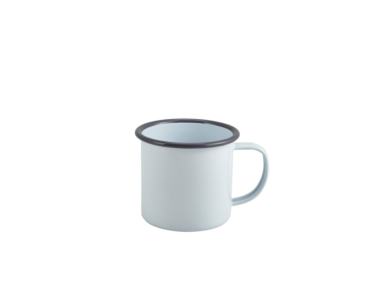 Enamel Mug White with Grey Rim 36cl/12.5oz