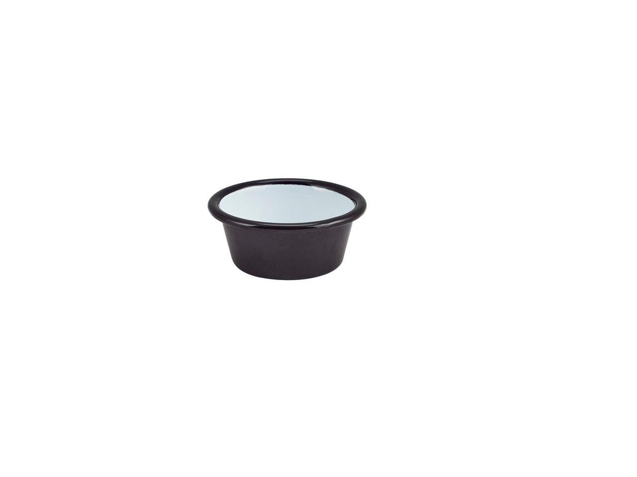 Enamel Ramekin Black 8cm Dia 90ml/3.2oz 12 Pack