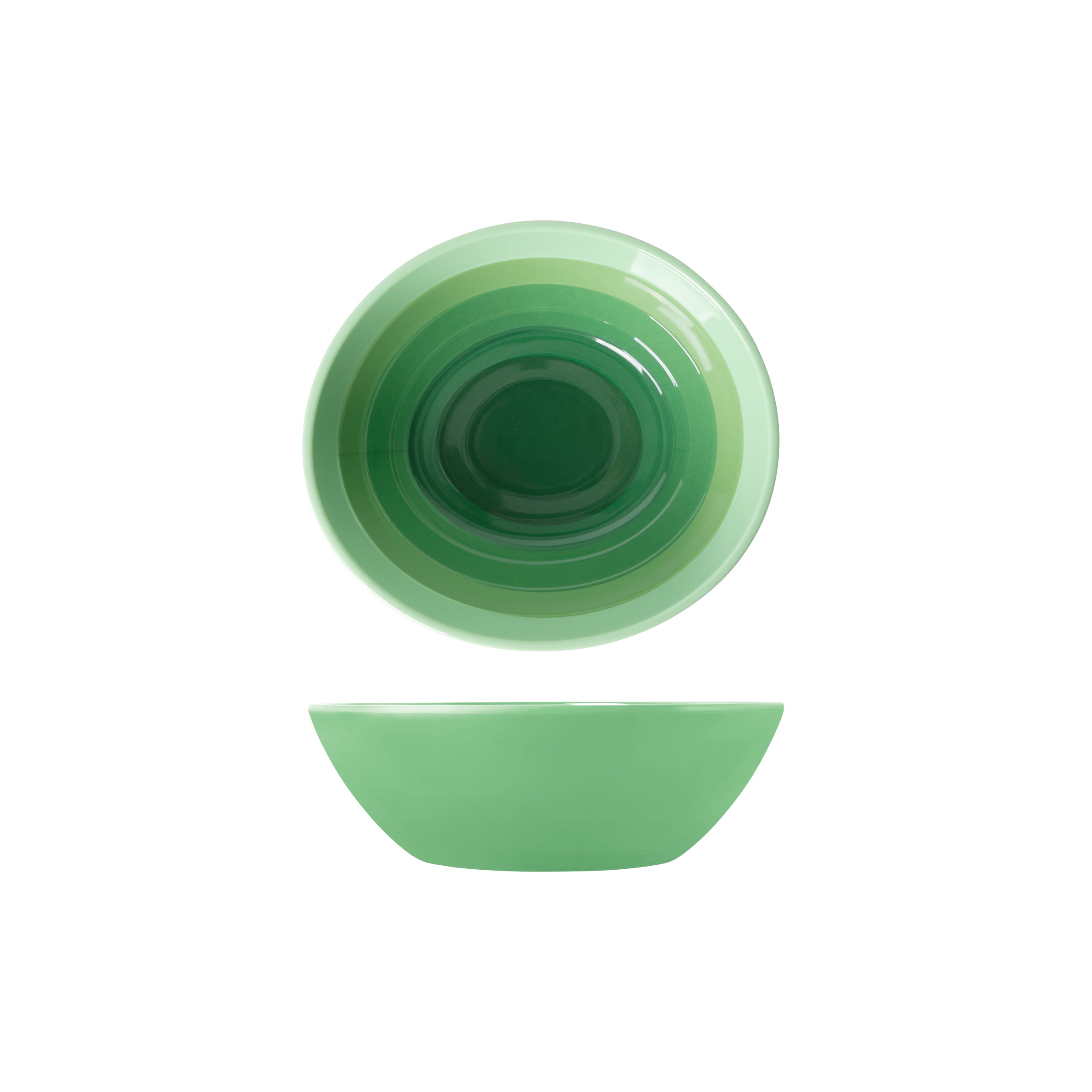 Shoots Green Atlantis Melamine Oval Bowl 23 x 20.5 x 7.5cm 6 Pack