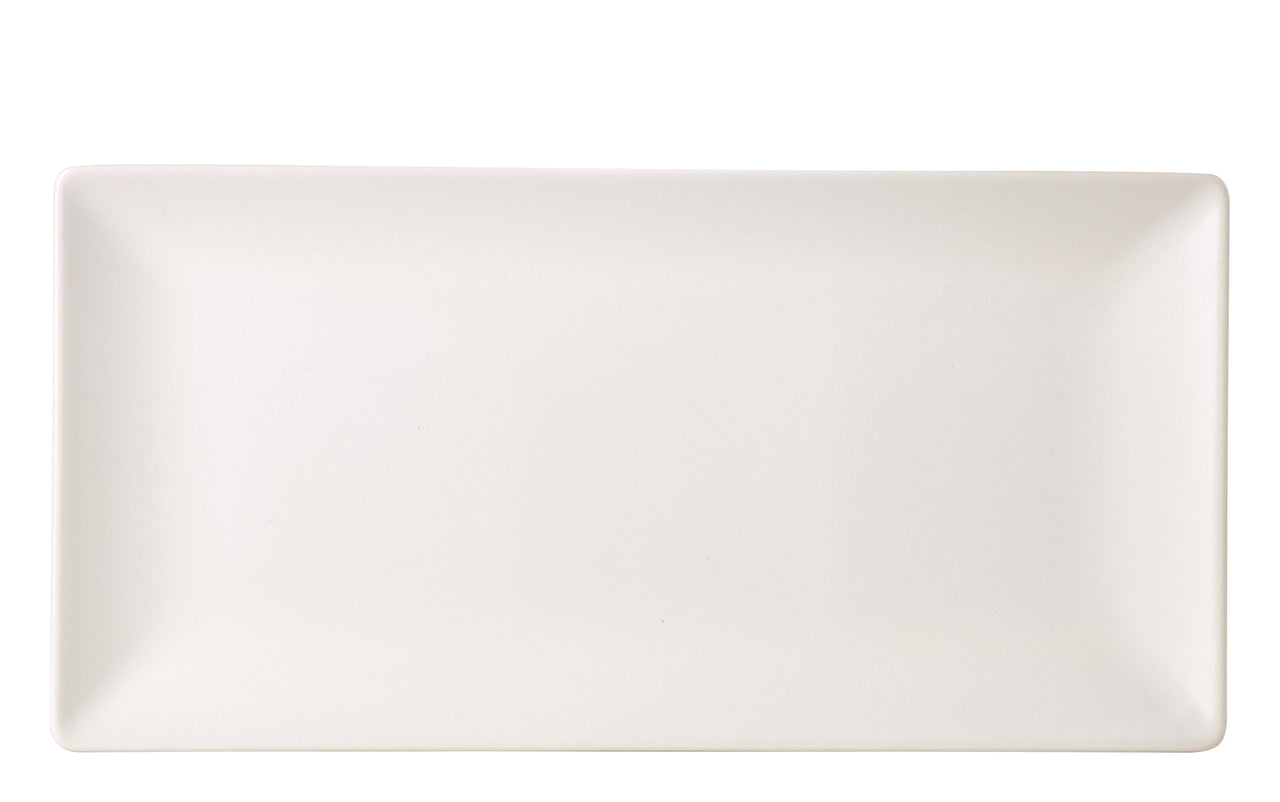 Luna Stoneware White Rectangular Plate 25 x 15cm/10 x 6" 6 Pack