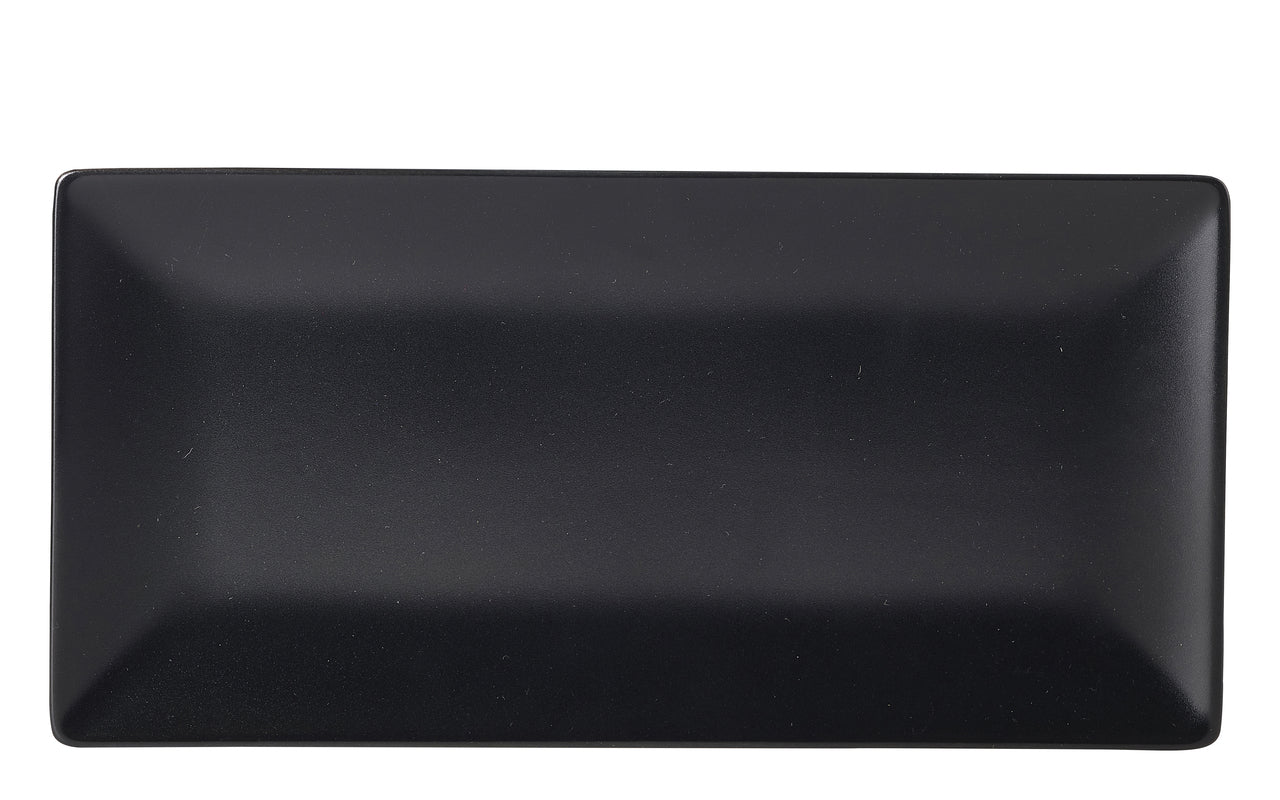 Luna Stoneware Black Rectangular Plate 25 x 15cm/10 x 6" 6 Pack