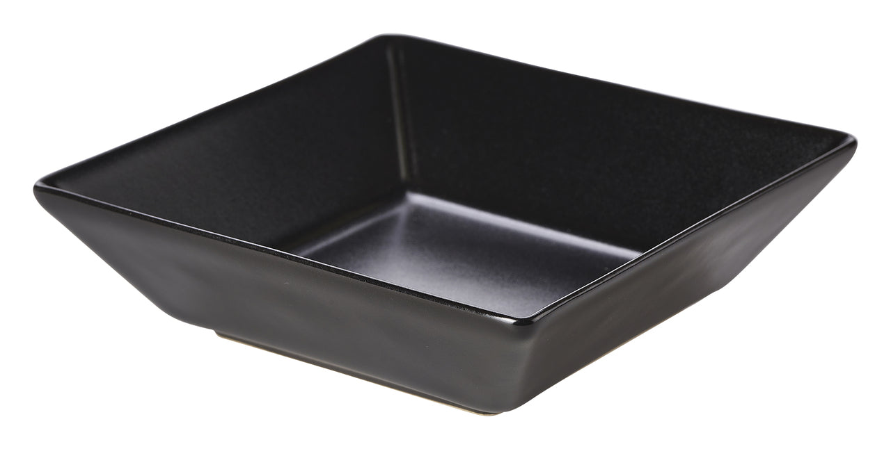 Luna Stoneware Black Square Bowl 17.5 x 5cm/7 x 2" 6 Pack