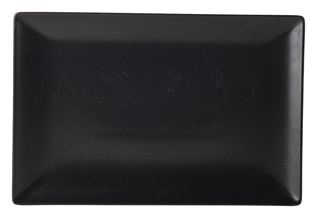 Luna Stoneware Black Rectangular Plate 30 x 20cm/12 x 8" 6 Pack