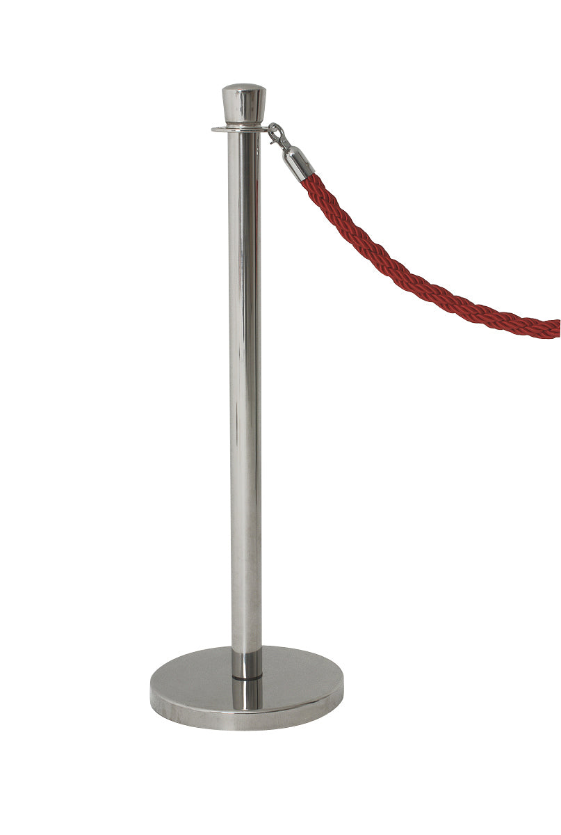 Genware Stainless Steel Barrier Post 2 Pack