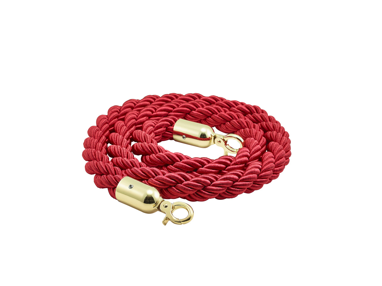 Barrier Rope Red- Brass Plated Ends