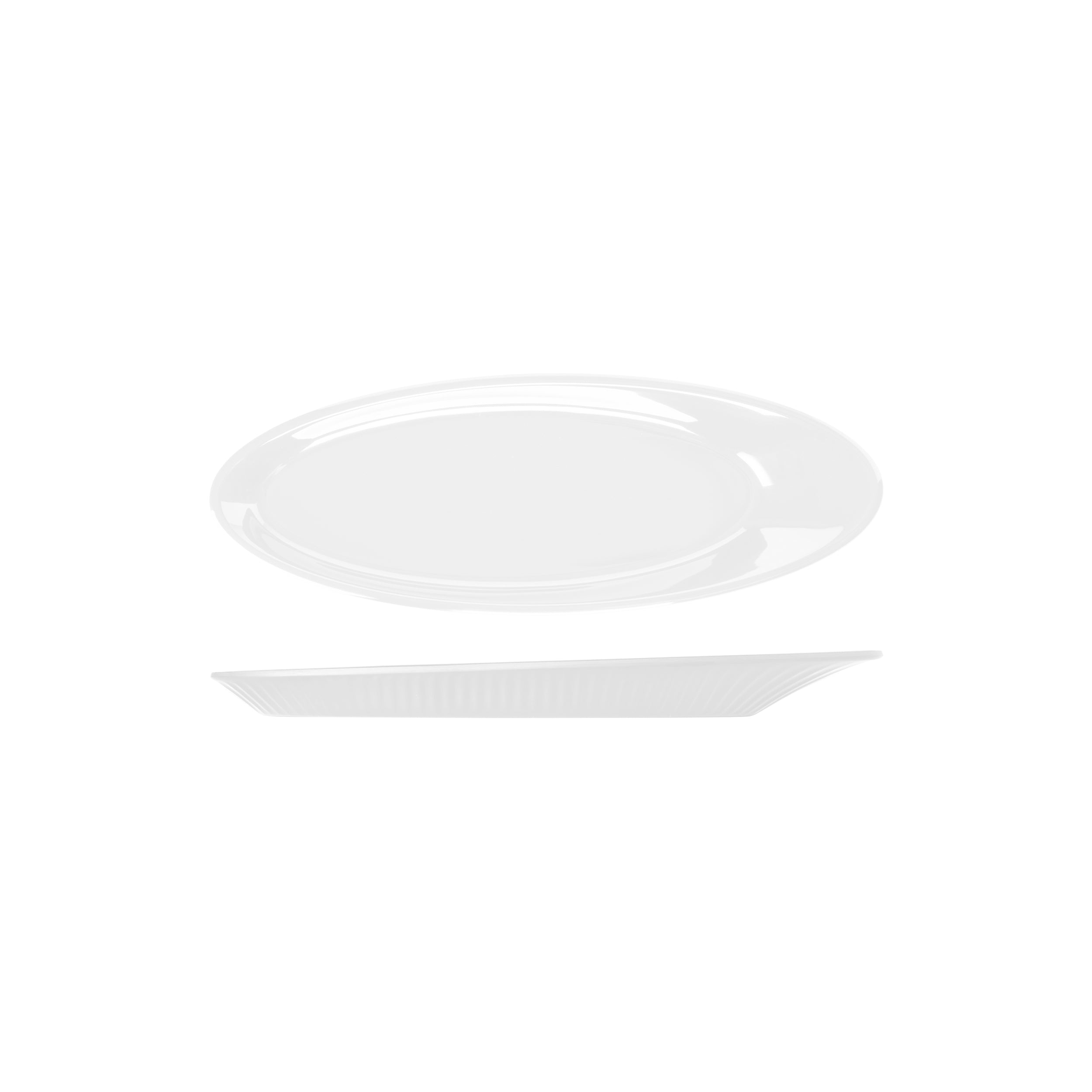 Opulence White Boston Melamine Oval Plate 30.5 x 11cm 10 Pack