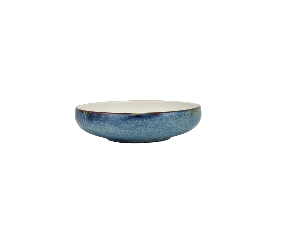 Terra Porcelain Aqua Blue Two Tone Coupe Bowl 22cm 6 Pack