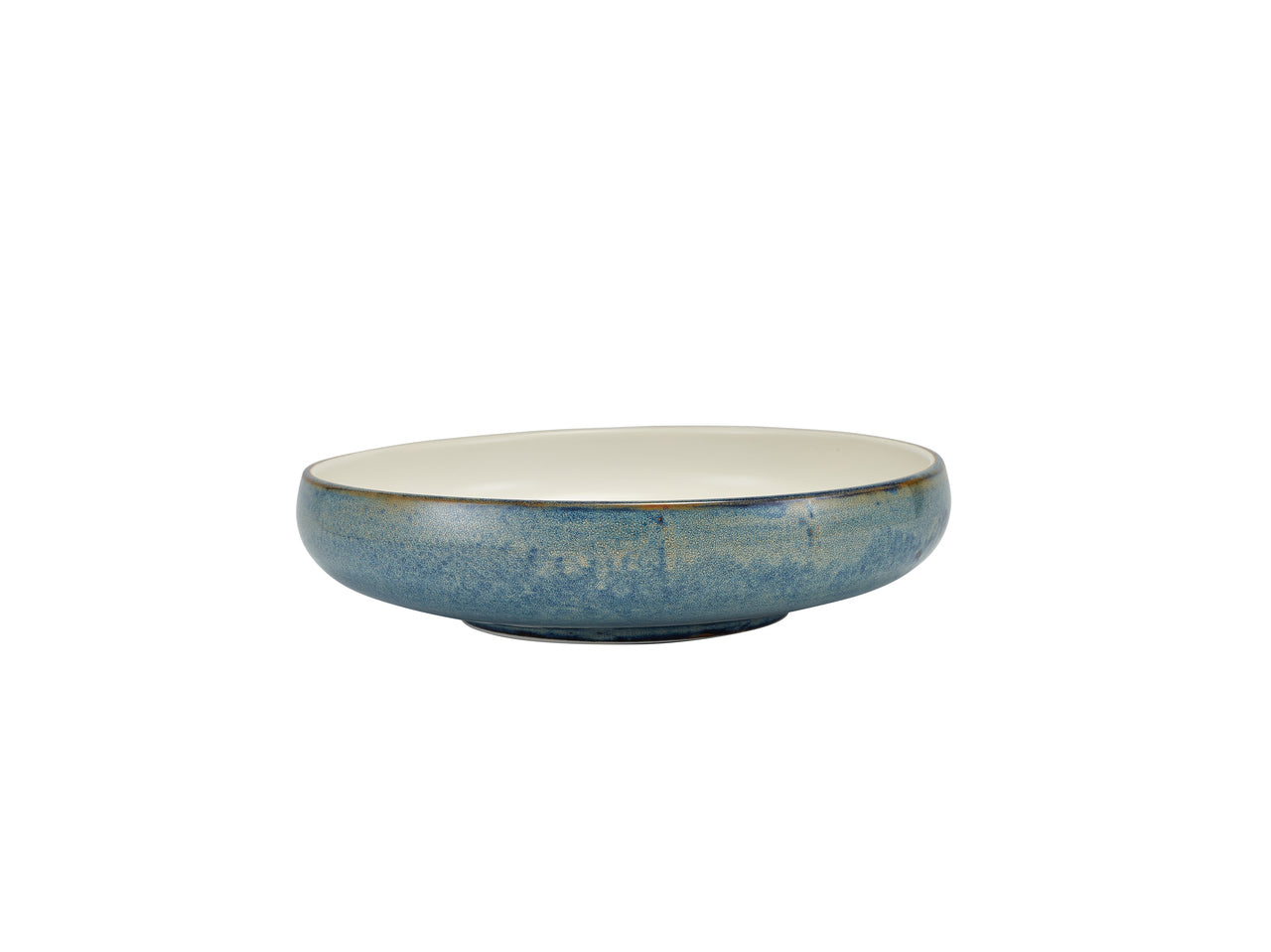 Terra Porcelain Aqua Blue Two Tone Coupe Bowl 24.5cm 6 Pack