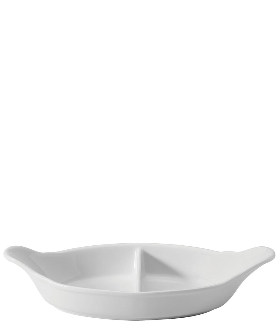 Utopia Titan Oval Eared Divided Dishes 11" (28cm) 4 Pack